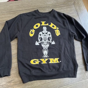 Gold’s Gym Crewneck Sweater Black Gold Medium - Picture 1 of 8