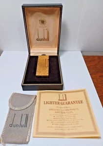 Dunhill Rollagas Gold Tone Lighter w/ Original Box & Papers JGBx26 - Picture 1 of 9