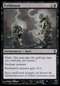 MTG magic cards 2x Feebleness Time Spiral Light Play, English - Picture 1 of 1
