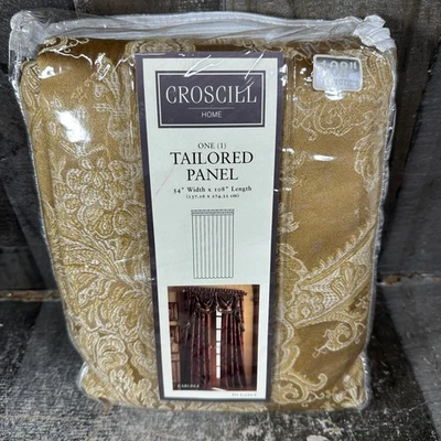 NOVO Painel Personalizado Croscill Home Ouro Carlisle 3534 Drapeado Ouro 108”x54” Aposentado - Imagem 1 de 4