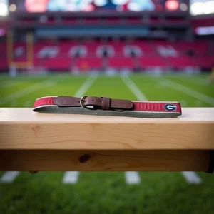 Vintage Zep Pro Georgia Woven Canvas Belt 30 UGA Bulldogs Dawgs. Made In The USA - Picture 1 of 12
