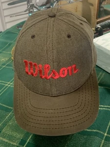DE COLECCIÓN GORRA DE GOLF Y2K WILSON STAFF OLIVA/ROJO BORDADO ESCRITURA ADULTO ADJ. LIMPIO EE. UU. - Imagen 1 de 14
