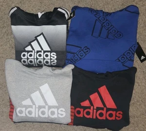 NWT Lot Of 4 Boys Adidas Hoodie Sweatshirts Size 10 / 12 M Medium Athletic Tops - Picture 1 of 5