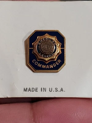 LAPD U.S. American Legion Police Post 381 Commander 1/20 10K Gold Pin - Image 1 of 4