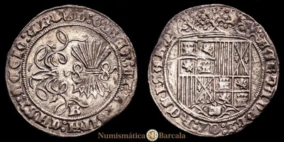 Reyes Católicos REAL (3,31 grammi) (1474-1504) Burgos CAL-301 MBC+ - Immagine 1 di 3