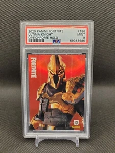 2020 Panini Fortnite Series 2 ULTIMA KNIGHT OPTICHROME HOLO #186 PSA 9 USA Ver. - Picture 1 of 2