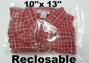 100 Reclosable Storage Bags 10''x 13'' Clear 2 Mil Plastic Seal-Top Bags - Picture 1 of 5