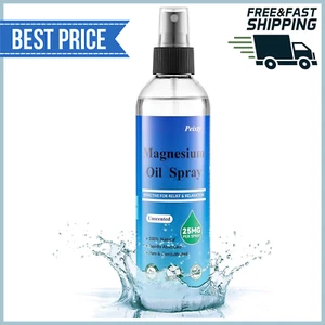 100% Pure Magnesium Oil Spray - Big 8 Fl Oz Topical Magnesium Chloride for Feet - Picture 1 of 9