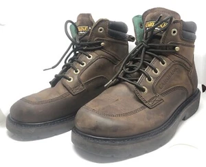 6” 399 Carolina Boots Brown Leather Moc Toe Men’s 9.5 D Work Boots E/H Rated - Picture 1 of 7