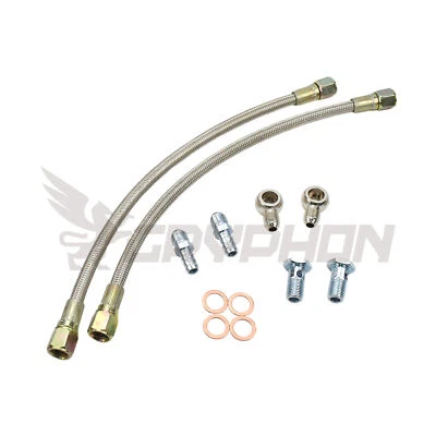 Braided Turbo Water Line Kit Mitsubishi Lancer 4G63 EVO 4 5 6 7 8 9 Stock TD05HR - Изображение 1 из 2