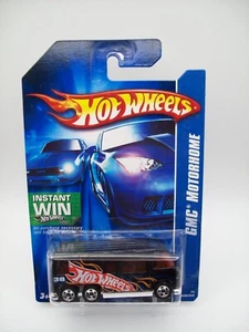2006 HOT WHEELS #208/223 GMC MOTORHOME BLACK WITH CHROME WHEELS NEW SEALED - Picture 1 of 2