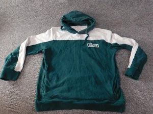 American Eagle Mens Hoodie Large green pullover striped pockets classic - Picture 1 of 13