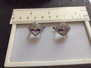 ORECCHINI IN ARGENTO PLACCATO IN ORO CON TORMALINE NATURALI - Imagen 1 de 2