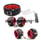 Soft Sponge Handcuff Ankle Cuffs Chain Collar Restraint Couples Game Binding Set