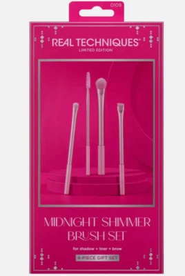 Real Techniques Midnight Shimmer Limited Edition 4pc Gift Set Shadow Liner Brows - Image 1 of 2