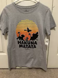 Disney The Lion King Hakuna Matata Sunset T-Shirt Gray Short Sleeve Size 1X - Picture 1 of 4