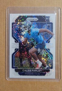 2021 Panini Prizm Caleb Farley White Sparkle Rookie #375 SSP - Picture 1 of 2