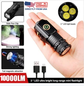 Mini Linterna LED Portátil Super Brillante Exterior Impermeable Camping Trabajo Antorcha - Imagen 1 de 18