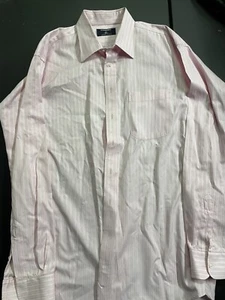 Gitman Bros Shirt Mens 4XL 17.5 38 Pink Gingham Button Up Long Sleeve Made USA - Picture 1 of 6