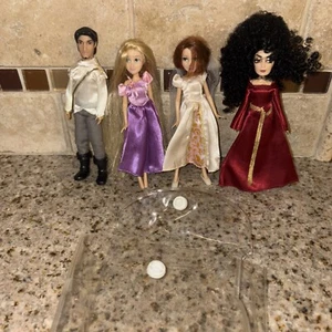 Disney Store Tangled Ever After Mini Doll Set 5.5" Mother Gothel Flynn RARE #W93 - Picture 1 of 15