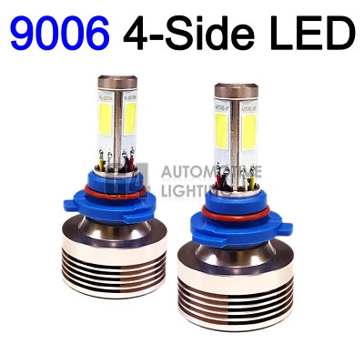 2x 4-Side HB4 9006 COB Headlight Bulbs 80W LED Conversion Kit 6000K Xenon White - Image 1 of 4