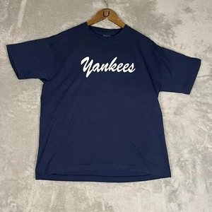Camiseta Vintage Años 90 Puntada Única Yankees - Talla Grande - Liga Para Hombre - Azul - Imagen 1 de 12