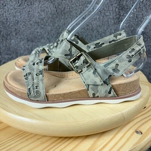 Clarks Brynn Sandalen Damen Größe 7 Weite Leder Camouflage Fersenriemen - Bild 1 von 8