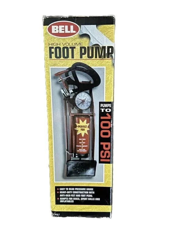 Bell Foot Pumper Multi Sport Pump Inflator 100 PSI