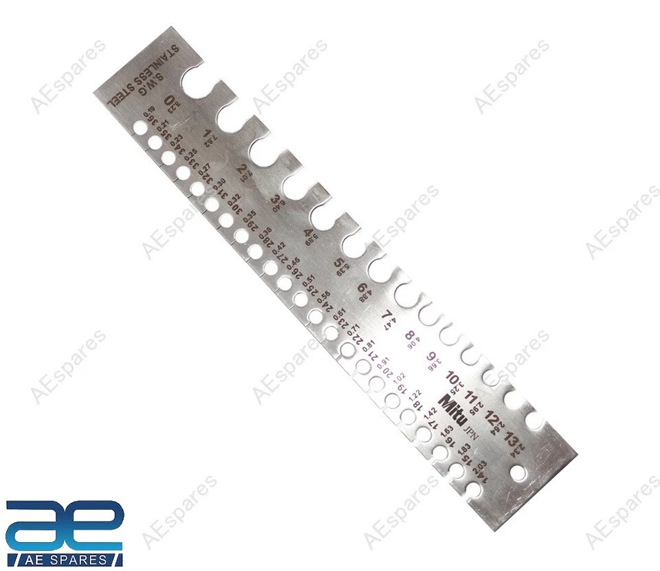 Medidor de cable de alambre de acero inoxidable medidor de espesor estándar rectangular Foto 1 de 4