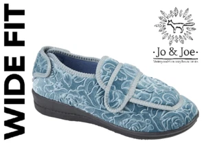 Jo & Joe Grace Womens Slippers Ladies Wide Fit Diabetic Swollon Feet Slippers - Picture 1 of 6