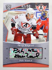 2015-16 KHL Avtomobilist Autograph #AVT-A11 Petr Koukal 42/50 - JER NUM