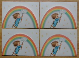 Vintage Betsey Clark Postalettes by Hallmark Rainbow Girl 1969 Lot of 4 Unused