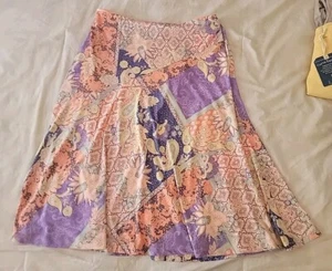 New With Tags TAHARI ASL Floral Paisley A-Line Midi Skirt Size 14 - Picture 1 of 13