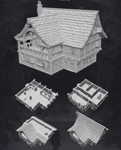 WOPCV01 - World of Pratheron: Corven Village - Taberna - 28 mm - Imagen 1 de 2