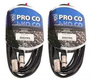 (2 Pack) ProCo EXMN-25 Excelines Microphone Cable with Neutrik Connectors - 25ft - Picture 1 of 3
