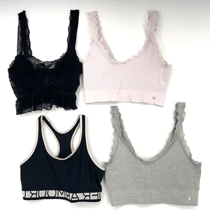 Lot 4 Sports Bra Bralets Under Armour Lucky Brand Asos Size L 34B Pullover - Picture 1 of 14