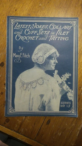 Antique MARY FITCH #15 Yokes, Collars, Filet Crochet, Tatting Pattern Book Cover