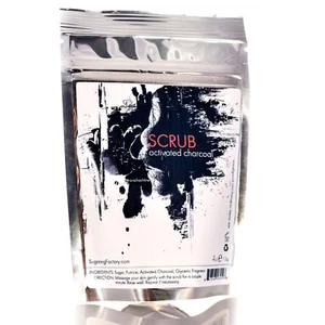 Activated Charcoal Scrub 4oz – 100% Natural Body Scrub & Facial Deep Cleanser - Picture 1 of 4
