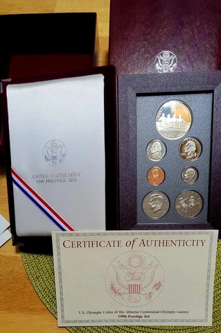 1996 us mint prestige set olympic coins of Atlanta Cover