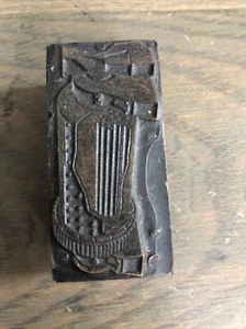 Vtg Koppers Co Sm Cutout Machine Printing Press Metal/Wood Stamp Block Ink Plate - Picture 1 of 5