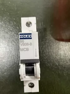 Volex Miniature Circuit Breaker MCB 6A Type B VB06 Single Pole SP - Picture 1 of 4