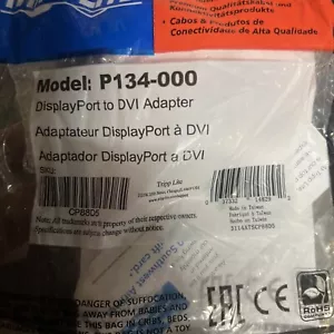TRIPP LITE P134-000 DisplayPort to DVI Cable Adapter/Converter (6") - Brand New - Picture 1 of 1