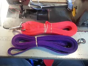 2 Handle Dog Leash 1" Webbing 2 Ply Heavy Duty !! 5' USA Made Swivel Snap - Picture 1 of 1