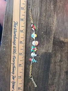 Vintage Girls Christmas Charm Braclet Santa Angel Tree - Picture 1 of 4