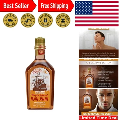 Pinaud Virgin Island Bay Rum Shaving Cologne 6 oz - Cooling, Toning Aftershave - Image 1 of 4