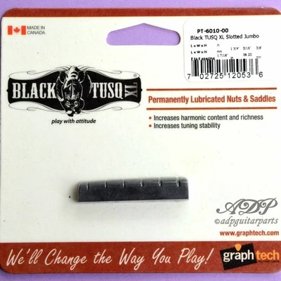 Capotasto Gibson Graph Tech Nero Tusq XL PT-6010-00 Slotted Nut 36/44 I Paul Sg - Immagine 1 di 2