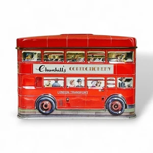 Churchill's Confectionery Bonboniere London Doppeldecker Bus Coin Bank Vintage  - Bild 1 von 9