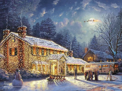 Thomas Kinkade National Lampoon's Christmas Vacation Jigsaw Puzzle 300 Pieces - Image 1 of 4