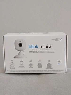 Amazon Blink Mini 2 Plug-in smart security camera HD night view in colour RRP£30 - Image 1 of 4