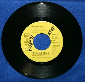 Nina Simone "O-o-h Child / New World Coming" 1971 PROMO 7" Vinyl 45rpm RCA - Picture 1 of 3